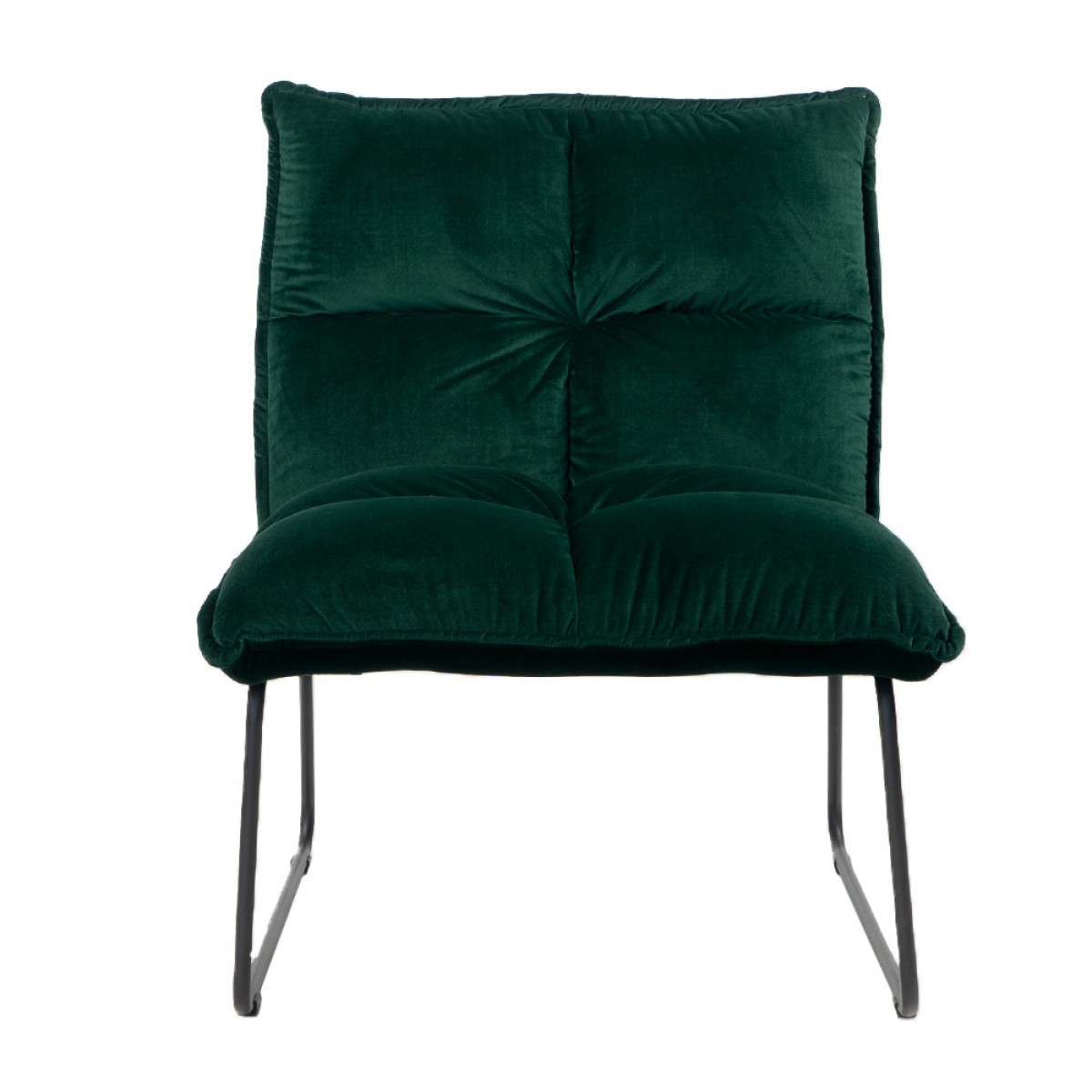 Fauteuil  Restaurant Cafe  Bar Et Horeca - Zoe  Velours Vert foncé